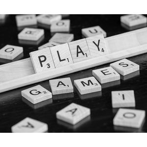 Game Room Wall Art, Classic Tile Game Art Print